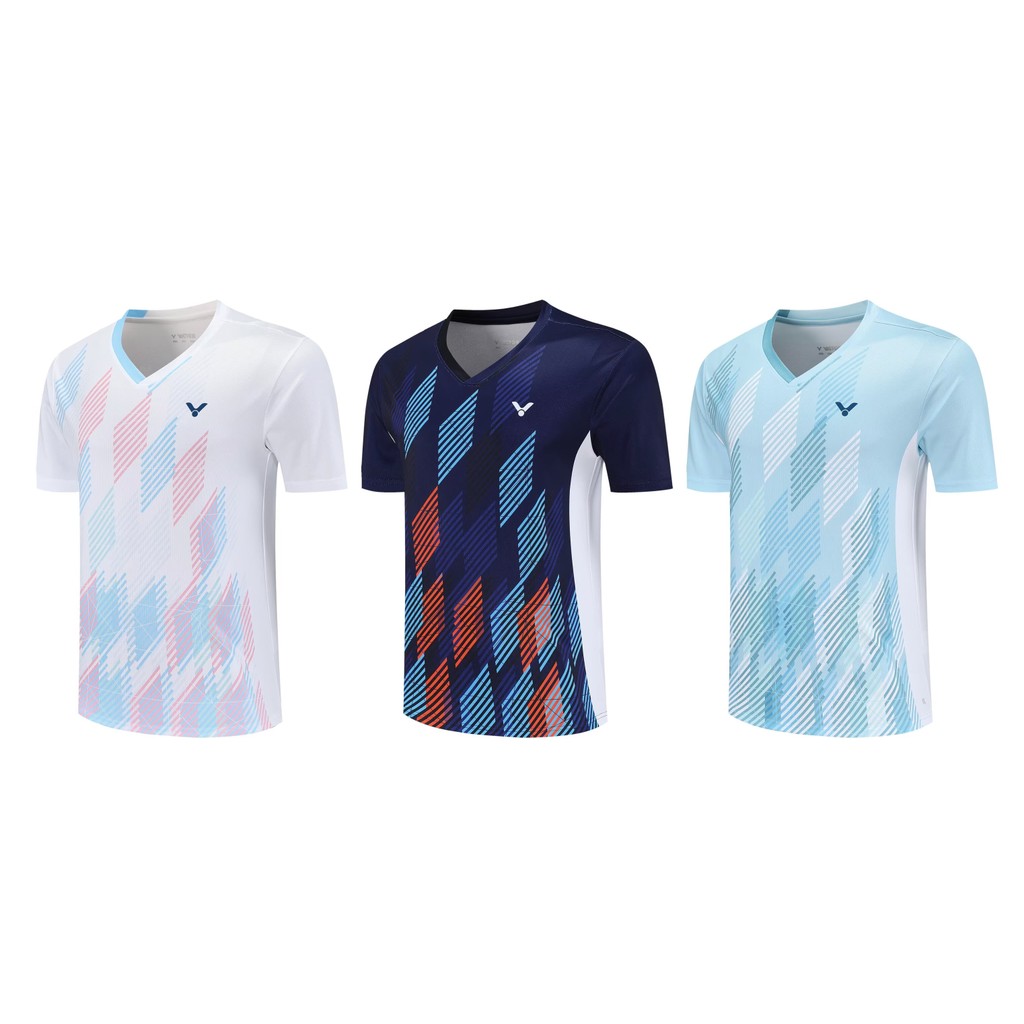 จัดส่งภายใน 48 ชั่วโมง 2025 เสื้อแบดมินตัน Pro ใหม่ชุดฝึกอบรมการแข่งขันแห้งเร็ว 891 การพิมพ์โลโก้ที่กําหนดเอง