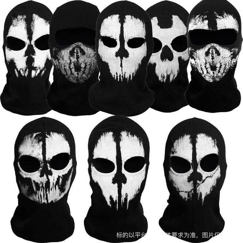 หมวกและหน้ากาก GHOST จากเกม Call of Duty สำหรับฤดูใบไม้ร่วงและฤดูหนาว ให้ความอบอุ่นและดูเท่ cosplay