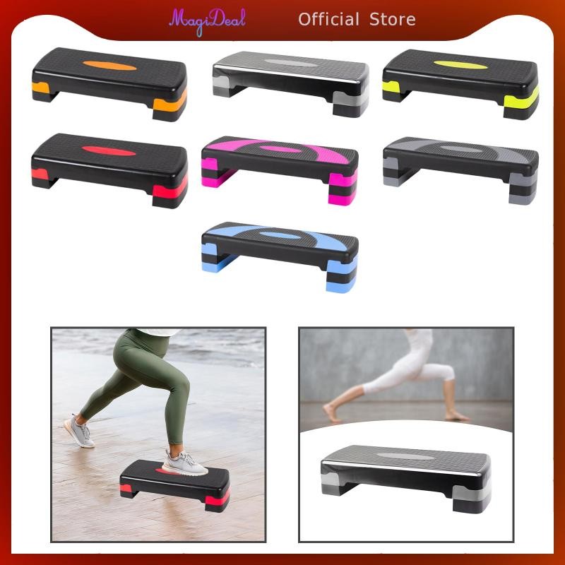 MagiDeal แอโรบิก Stepper ออกกําลังกาย Stepper พื้นผิวกันลื่นน้ําหนักเบาปรับความสูงสําหรับการฝึกอบรม 