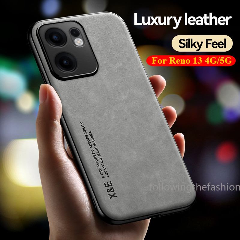 หรูหรา Retro หนังเคสโทรศัพท์สําหรับ OPPO Reno 13F 4G Reno 13F 13F Reno13 13Pro 13F 4G 5G 2025 แฟชั่นธุรกิจสไตล์ปลอกนุ่มสําหรับชายปลอกกันชน Frosted Texture ฝาหลัง