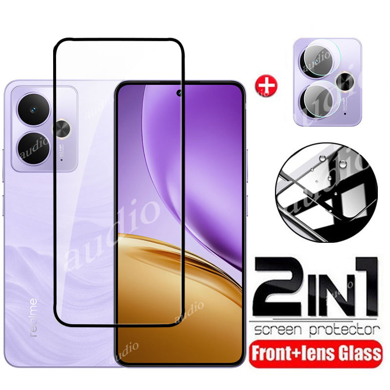 Realme 14t 5G 2in1 ฟิล์มกระจกนิรภัยสําหรับRealme 14t 14 realme14t Realme14 5Gป้องกันหน้าจอนุ่มHDกล้อ