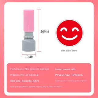 สไตล์ญี่ปุ่น Mini Handbook Seal พร้อม STAMP น่ารักขนาดเล็ก STAMP ตกแต่ง STAMP การ์ตูน Star Smiley Face ดอกคําฝอย (Pilot FRIXION ผลิตภัณฑ์ทางเลือก)