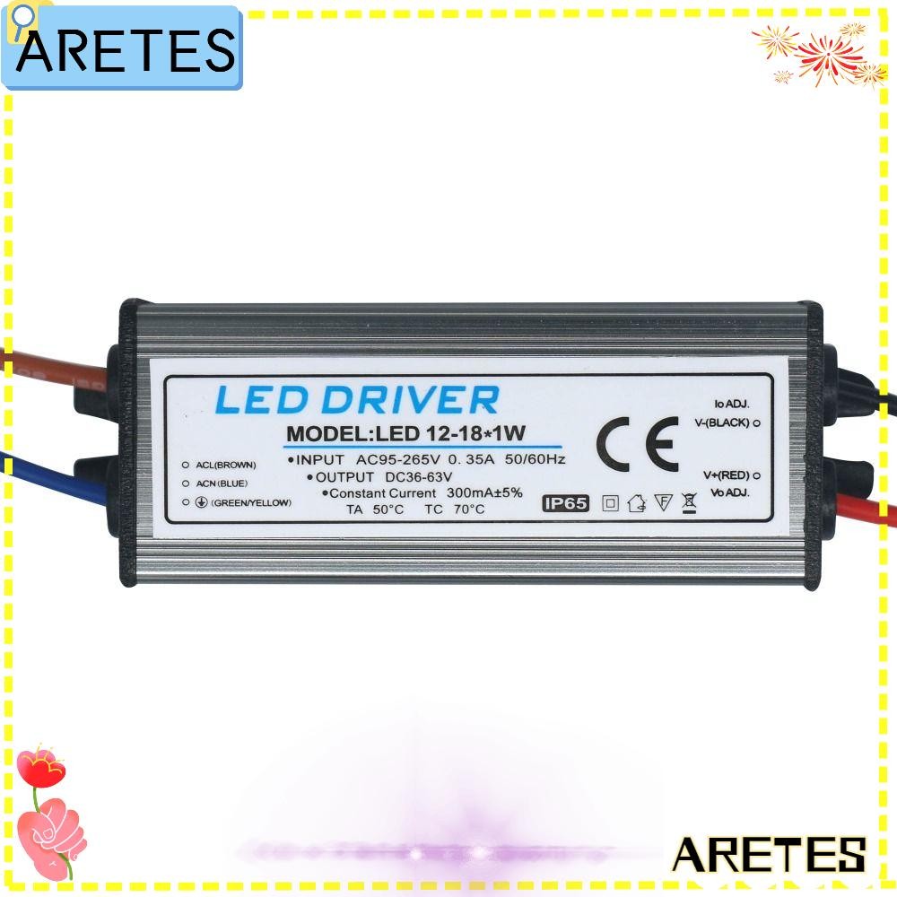 ARETS อะแดปเตอร์หม้อแปลงไฟฟ้า, 1-3W 4-7W 8-12W 12-18W 300mA LED Driver, 1PCS 18-25W 25-36W กันน้ํา A