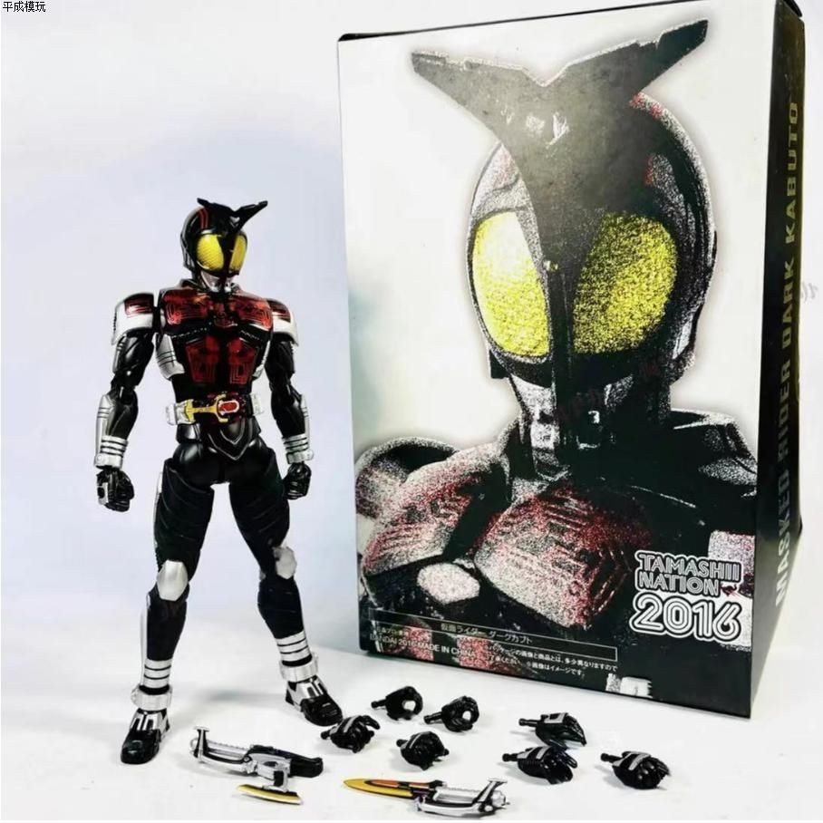 [ในสต็อก] KO Kamen Rider Dark Kabuto รูปรุ่น SHF Kamen Rider แกะสลักกระดูกจริง Kabuto Dark Armor ต่อ