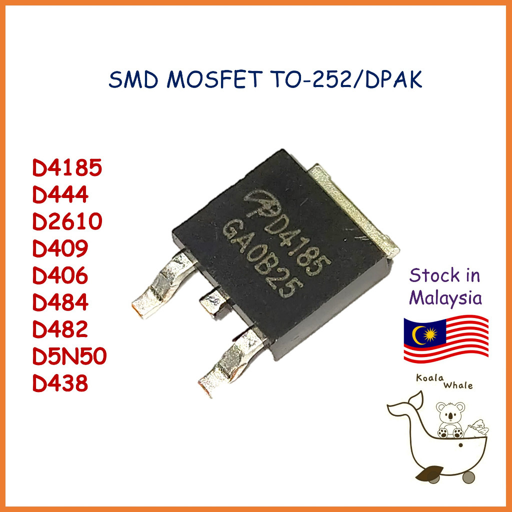 1-5PCS AOD406 AOD438 AOD484 AO482 AOD4185 AOD409 AOD5N50 AOD444 AOD2610 TO-252 SMD MOSFET