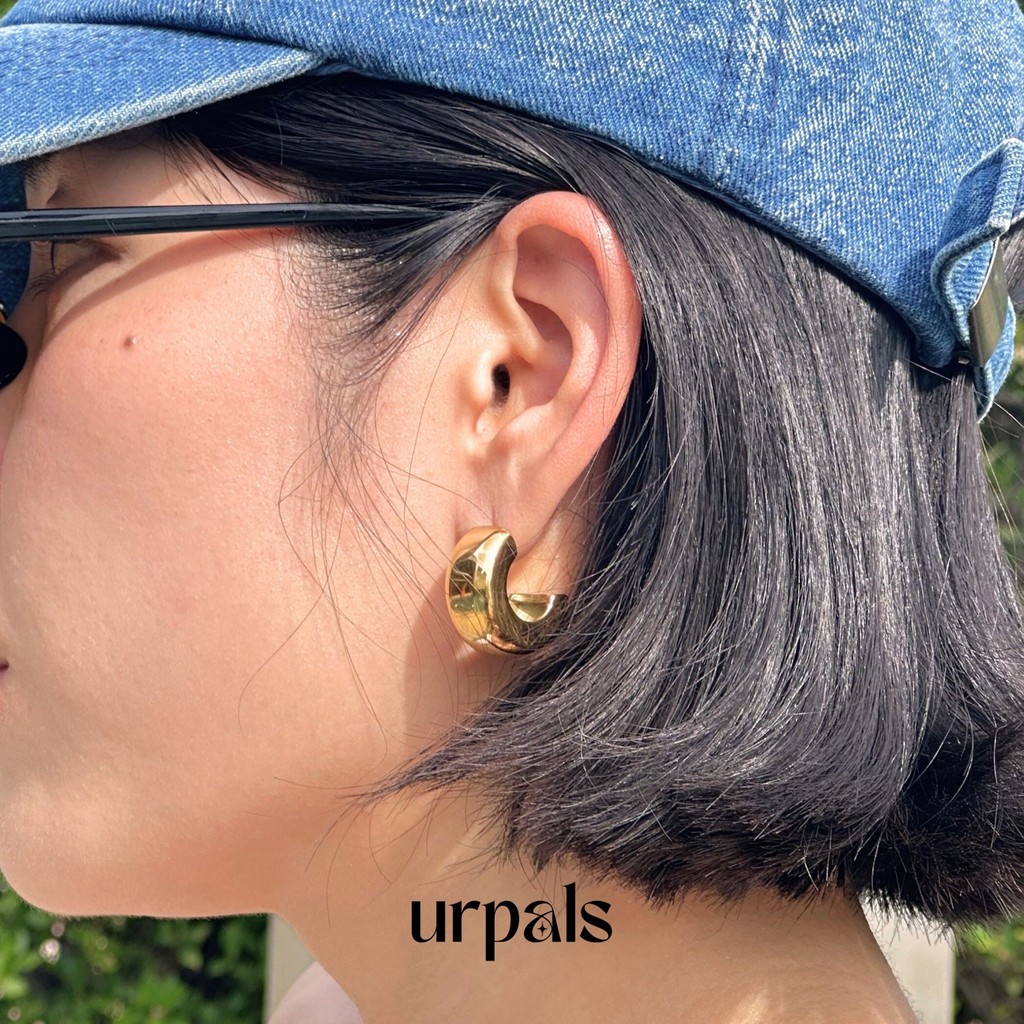 URPALS ต่างหู ต่างหูสายฝอ Stainless ชุบทอง 18K ไม่ลอกไม่ดำ โดนน้ำได้ ราคา ถูกที่สุด ดีลบีเคเค แกลเลอรีภาพที่ 3
