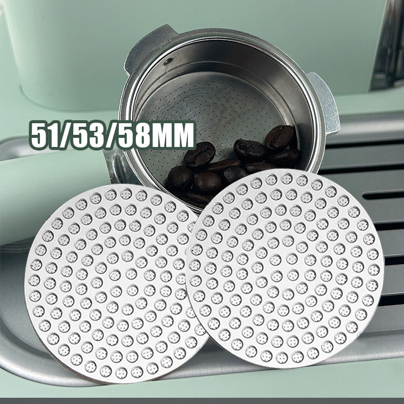 Trasti x MHW-3BOMBER Puck Screen Set - 51/53/58mm, SUS 304 Stainless Steel with Titanium Plated, Dou