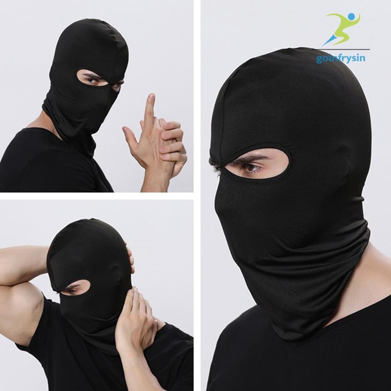 [DI] 2 หลุม Balaclava รถจักรยานยนต์ Face Mask Moto หมวกกันน็อค Hood สกีคอ Full Face Shield ผู้ชาย Bi