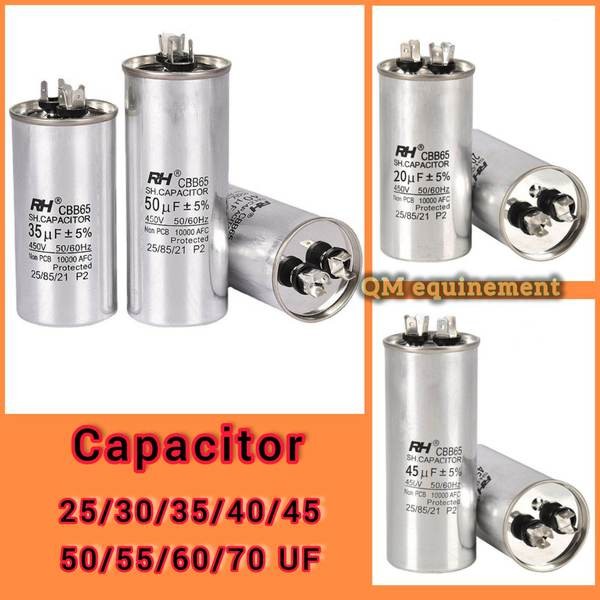 คาปาซิเตอร์ แอร์ รุ่น RH 20/25/30/35/40/45/50/60/70/80 Uf  แคปรัน/Capacitor CBB65 / 450V