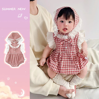 บอดี้สูทรอมเปอร์สไตล์เจ้าหญิงลายสก๊อตสำหรับเด็กหญิงวัยเรียน …