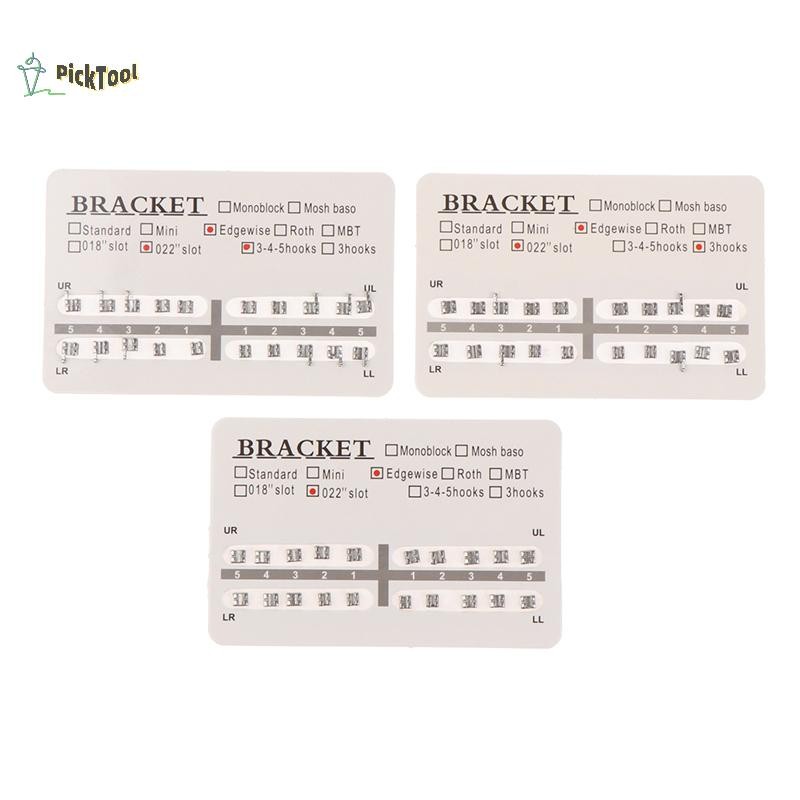 (ขายร้อน) 20 ชิ้น/เซ็ตจัดฟัน Mini Edgewise Metal พร้อม/ไม่มีตะขอใหม่