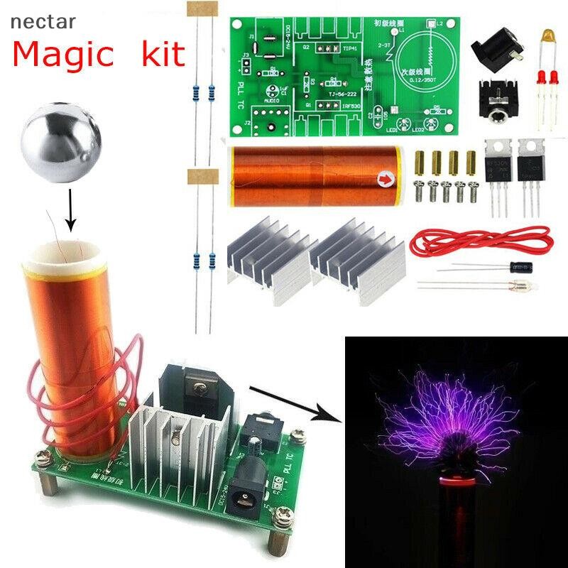 Tar DIY ชุด Mini Tesla Coil Plasma ลําโพงชุดอิเล็กทรอนิกส์ Field Music Project Part N