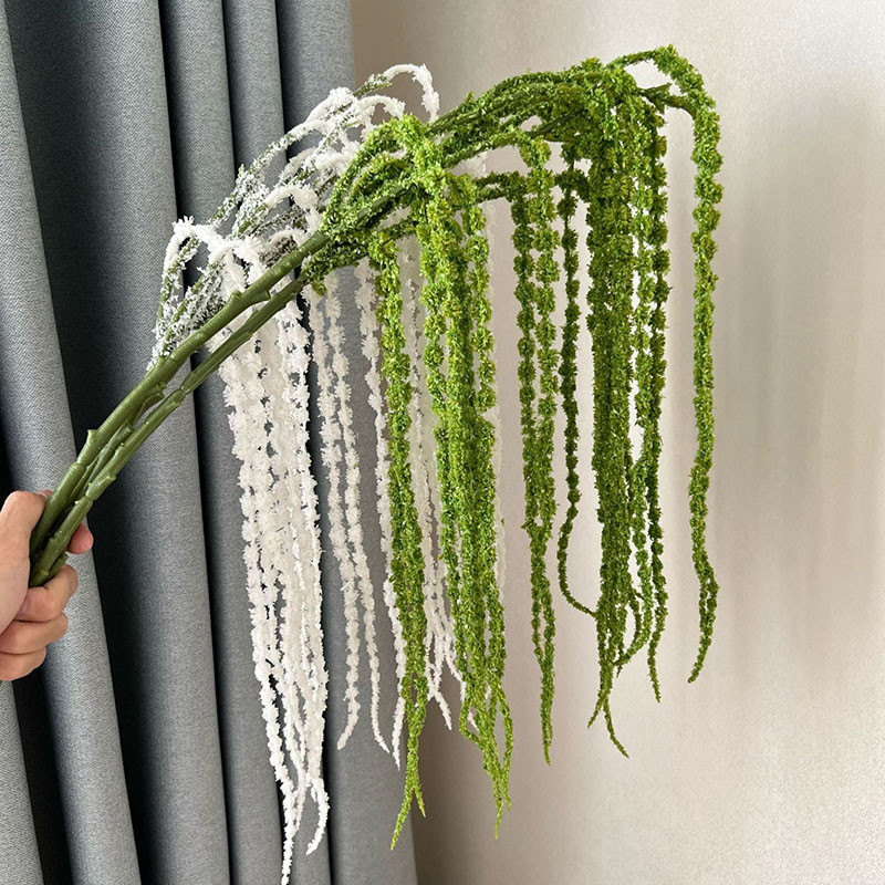 จําลองแขวนหวายใบสาขาประดิษฐ์สีเขียวดอกไม้พืชงานแต่งงานคริสต์มาสการจัดดอกไม้บ้านตกแต่งสวน