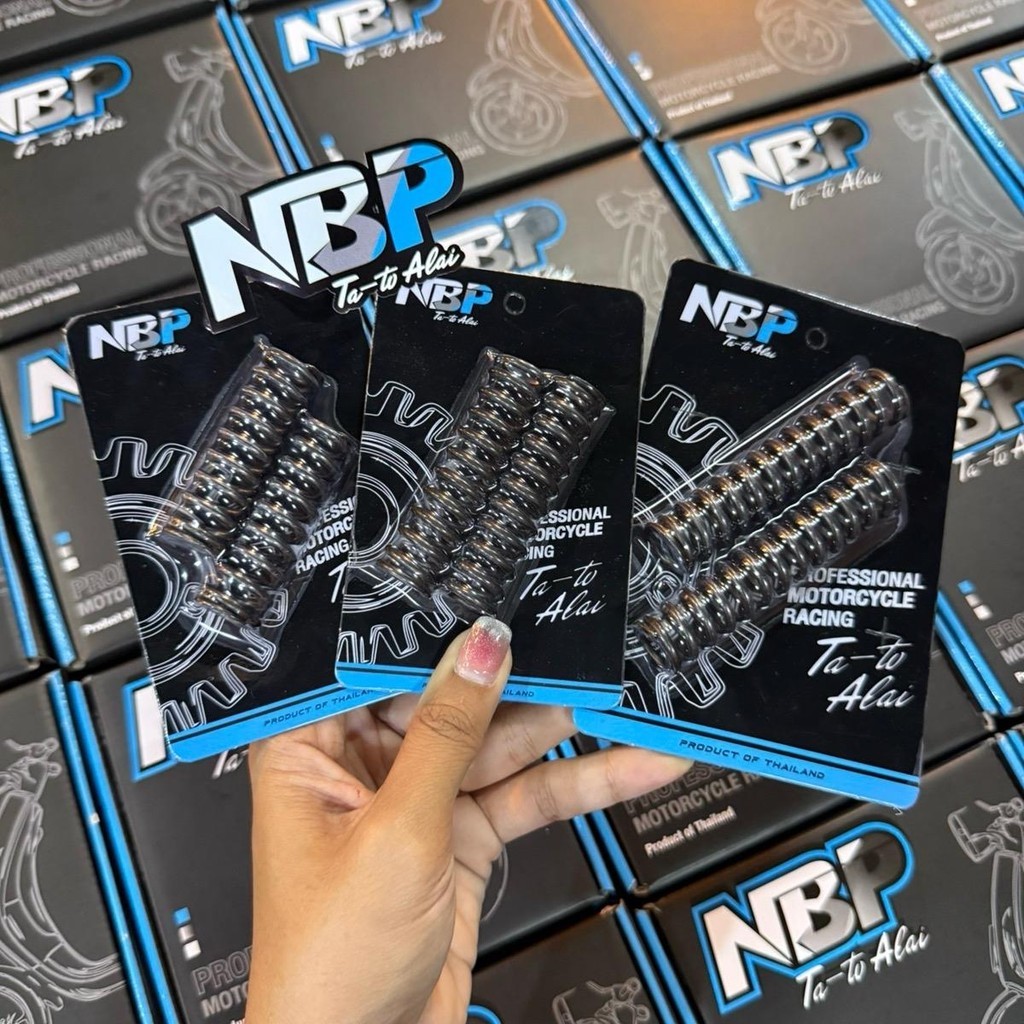 สปริงโหลดโช๊คหน้า ใส่ WAVE ได้ทุกรุ่น ขนาดโหลด1/1.5/2 นิ้ว อะไหล่แต่ง1ชุด[2ตัว] งาน NBP มีประกัน แถมสติกเกอร์ทุกออเดอร์