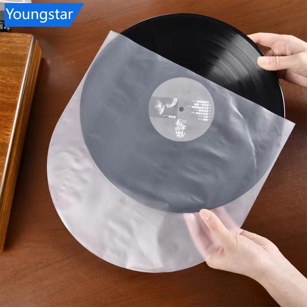 Ys 50PCS 7/10/12 นิ้วไวนิลบันทึก Protecter LP บันทึกถุงพลาสติก Anti-Static บันทึกแขนด้านนอกพลาสติกด้านในฝาครอบใส B8L1