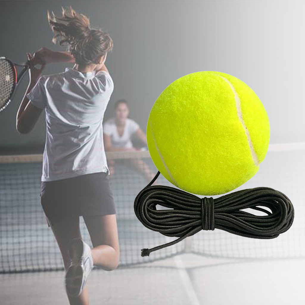 คุณภาพสูง Professional Tennis Training Partner Rebound Practice Ball พร้อมเชือกยางยืด 4 ม