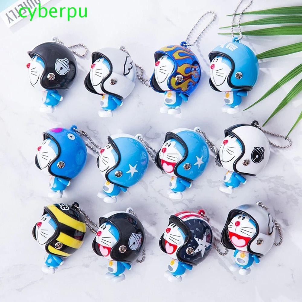 Cyberpulse Doremon พวงกุญแจแฟชั่นสัตว์การ์ตูนสําหรับเด็กญี่ปุ่นน่ารักหมวกกันน็อคของเล่น