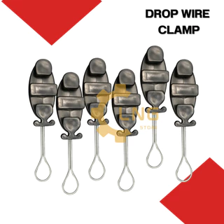 (พร้อมส่งจากไทย) Drop Wire Clamp ดรอปวายด์แคล้ม ตุ๊กตายึดสาย สีดำ