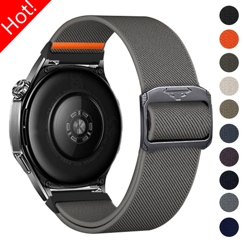 20 มม.22 มม.สายไนลอนยืดหยุ่นสําหรับ Samsung Galaxy Watch 7 6 5 4 40 มม.44 มม.6Classic 47 มม.สําหรับนาฬิกา Huawei GT5 3 4Pro สร้อยข้อมือ