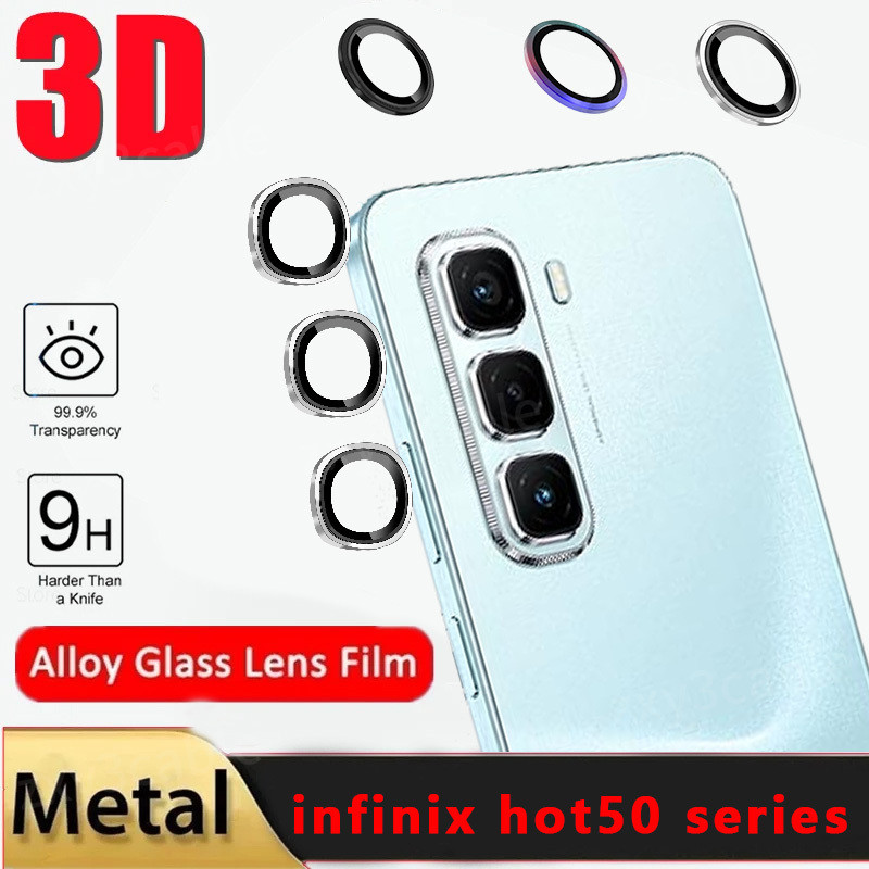 เลนส์กล้องแหวน Protector สําหรับ infinix Hot 50 Hot50 Pro + 4G 5G 2024 เลนส์โลหะป้องกันกระจกนิรภัยสําหรับ infinix hot50Proplus InfinixHot50 ฝาครอบเลนส์