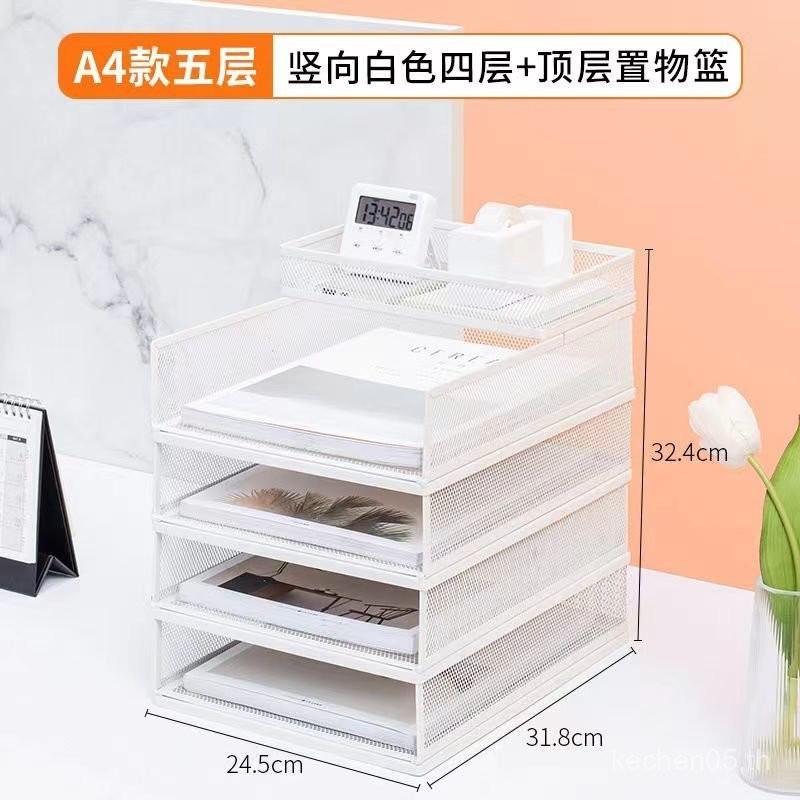 ชั้นวางเอกสาร A4ชั้นชั้นวางหนังสือแบบตั้งโต๊ะหลายเก็บเอกสา รูปที่ 5