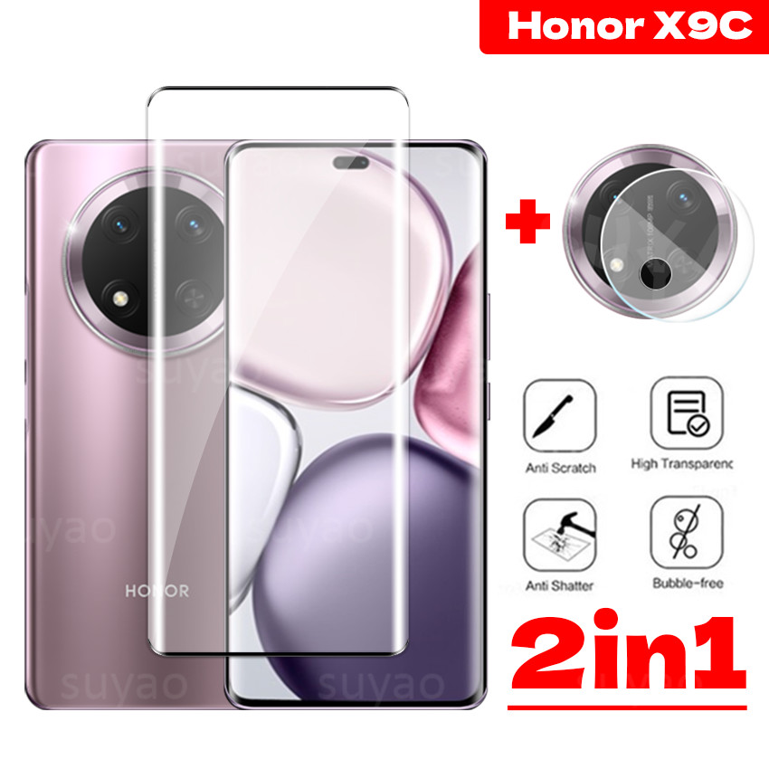 สําหรับ Honor X9C X9D X7D X8C X6C X7C เลนส์โทรศัพท์ Full Clear Tempered HD View กล้องฟิล์ม HonorX9C X9B X9A AB ป้องกันกระจก Anti Scratch 9H หน้าจอโค้งฝาครอบความแข็ง