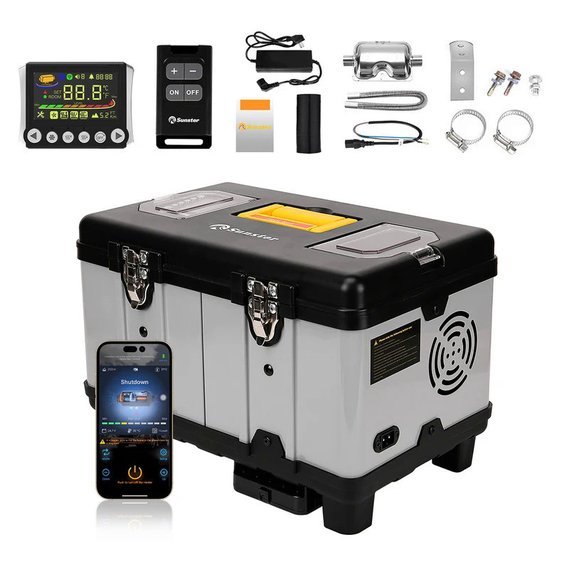 8kW diesel auxiliary heater 110-220V AC and 12/24V DC with high-altitude mode and ventilation mode u