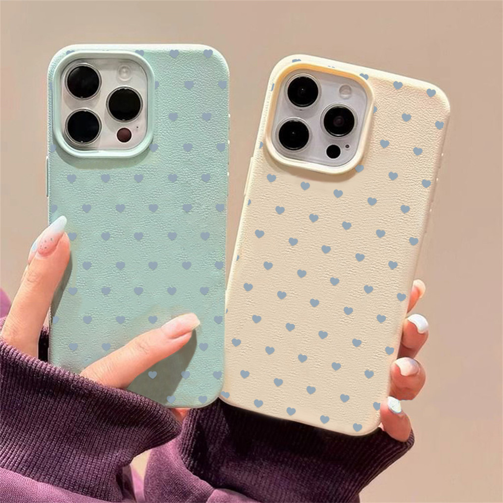 เคสไอโฟน สำหรับ iPhone 11 13 14 16 15 12 Pro Max X XS Max 16 15 14 Plus XR รัก ลายหนัง กันกระแทก การป้องกันเลนส์