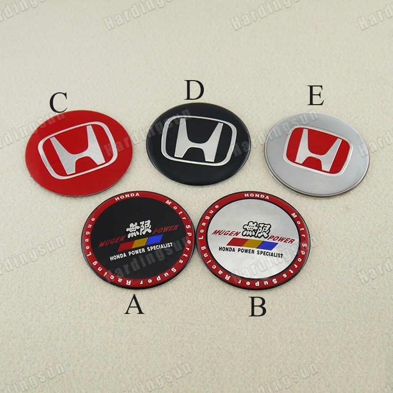 1 X 65 มม. ฝาครอบดุมล้อ สติ๊กเกอร์สัญลักษณ์ Honda Civic Accord