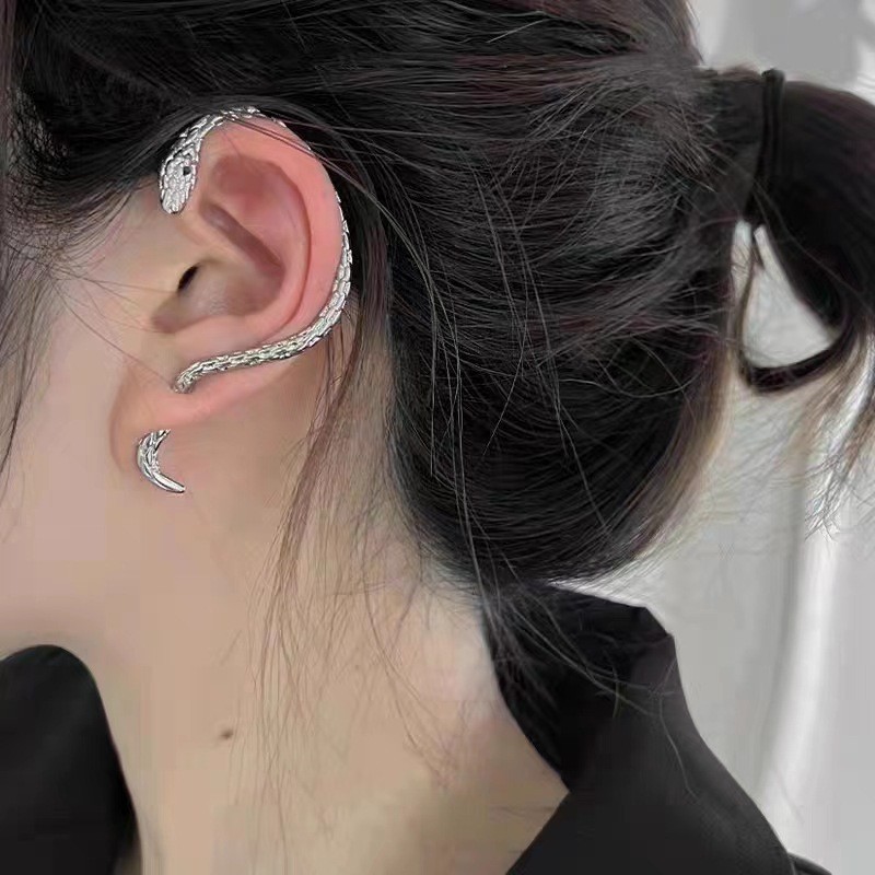 Juhsi ผู้หญิงงูวินเทจคู่ Niche ต่างหู Twisted แฟชั่น Retro Holiday ของขวัญอุปกรณ์เสริม