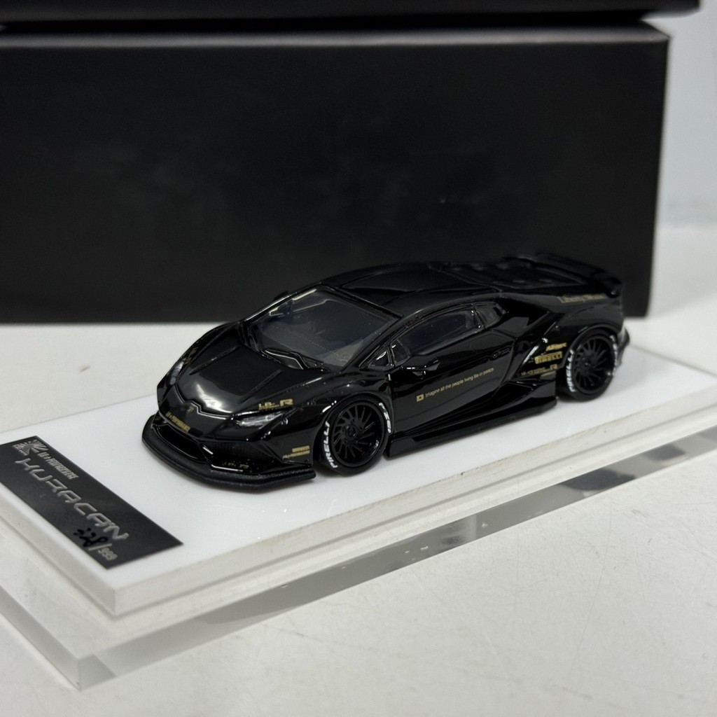 Onemodel 1/64 Lamborghini LP610โมเดลรถเรซินสีดำสดใสของเล่นรถหล่อคอลเลกชันของขวัญวันเกิด