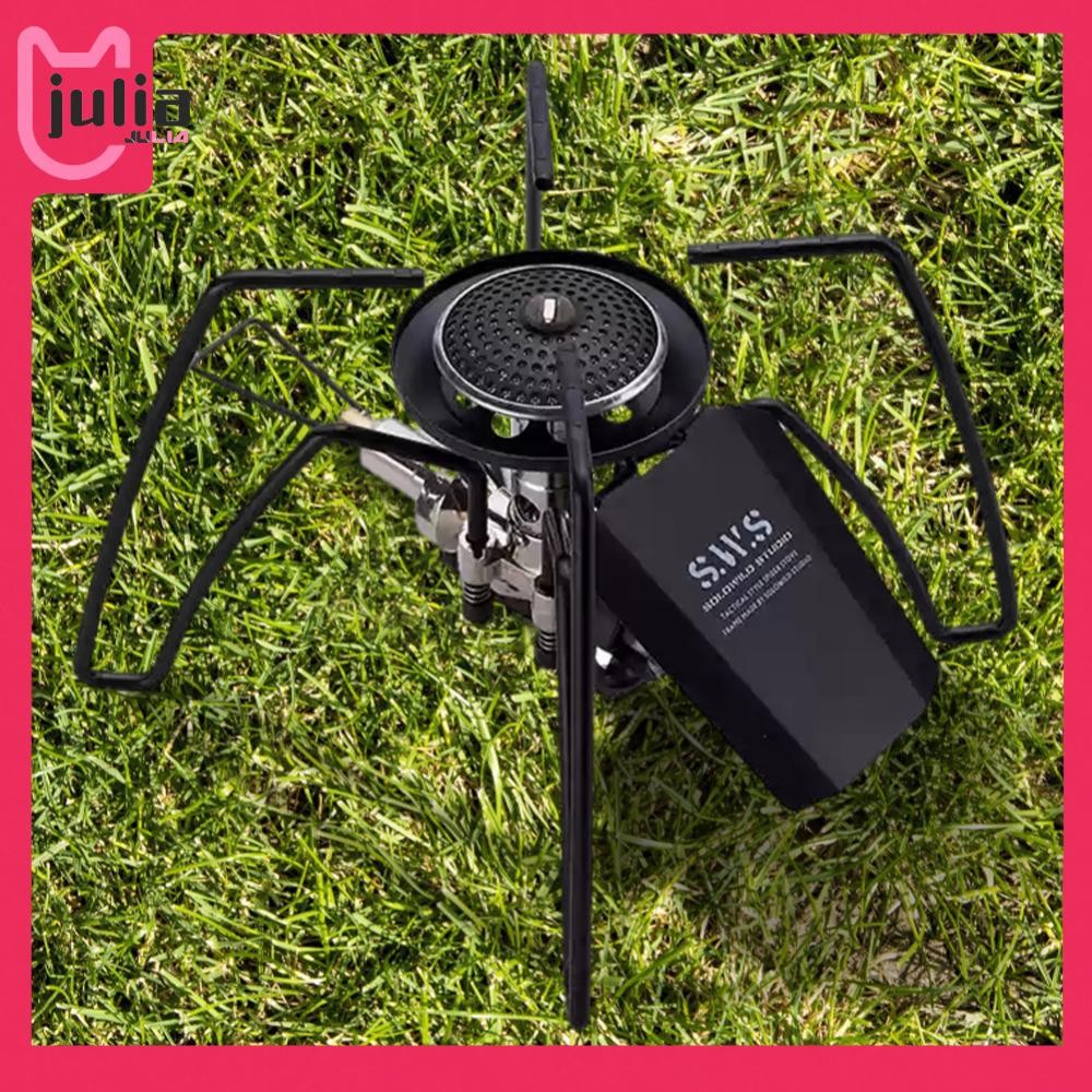 [Julia1.th] 2900w เตาแก๊สแบบพับได้อาวุธเตาแมงมุมสําหรับเดินป่ากลางแจ้งทําอาหาร