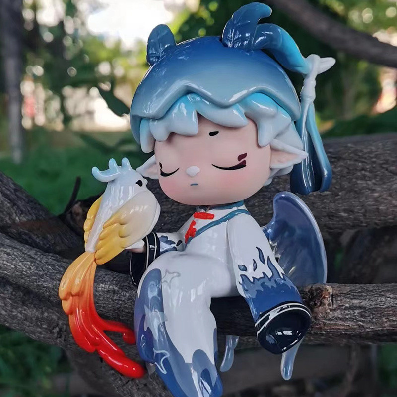 Mimi myth Mountain and Sea Gods Series [อุปกรณ์เสริม] Healing Mimi CUTE Doll-action-table Decoration-Girl and Boy's Birthday Gift