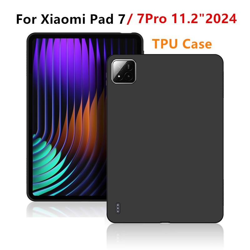 สําหรับ Xiaomi Pad 7 Pro 11.2 นิ้ว 2024 กรณี MiPad 7 ซิลิโคน Pad 7Pro 11.2" soft TPU ปกหลังกรณีแท็บเล็ต