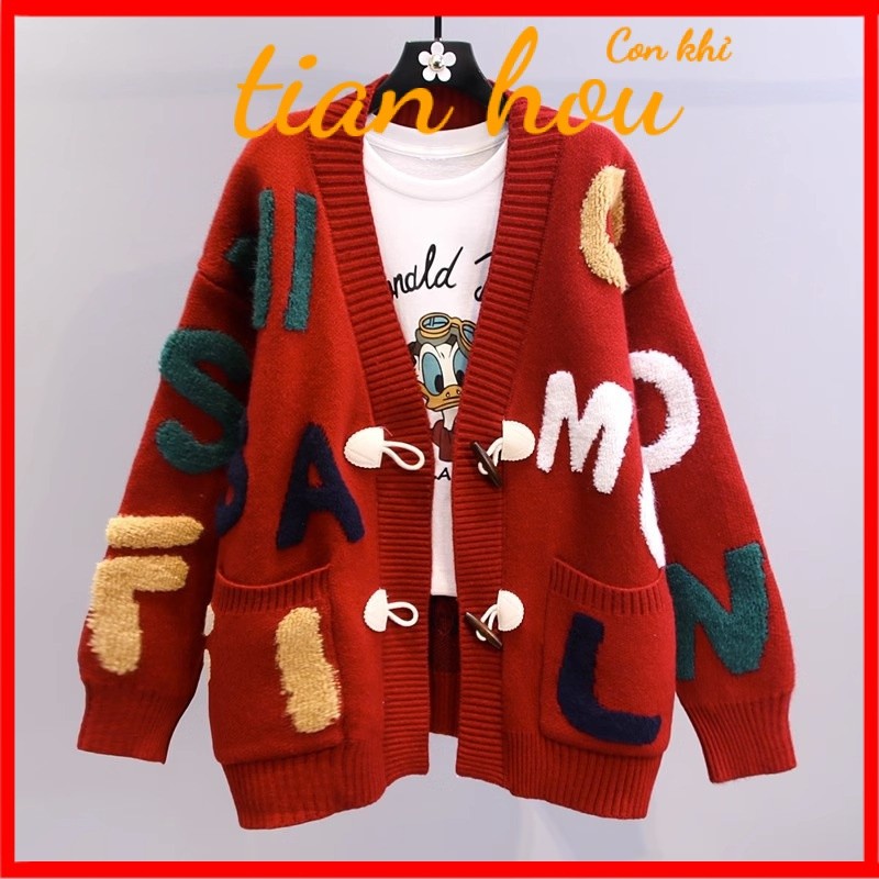 เสื้อโค้ทใหม่สไตล์ตะวันตกเสื้อสเวตเตอร์ถักแบบกระดุมฮอร์นทรงหลวมสไตล์ชิวๆสำหรับสาวอวบไซส์ใหญ่สำหรับฤดูใบไม้ร่วงและฤดูหนาว