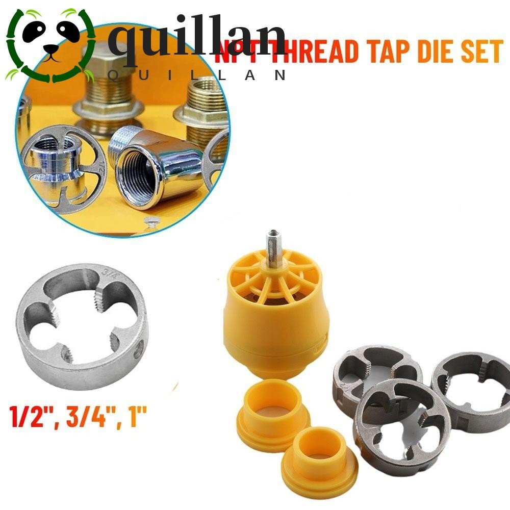 Quillan อุปกรณ์ต๊าปเกลียวท่อน้ํา, การต๊าปเกลียว NPT Tap Die, แบบพกพาความแข็งสูงทนต่อการสึกหรอพลาสติกท่อ Threader Tap เครื่องมือมือ