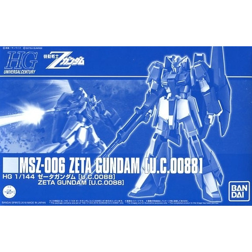 *ญี่ปุ่นนําเข้า* Pbandai PB HG 1/144 Zeta Gundam UC0088 - ชุดโมเดลอนิเมะ Bandai