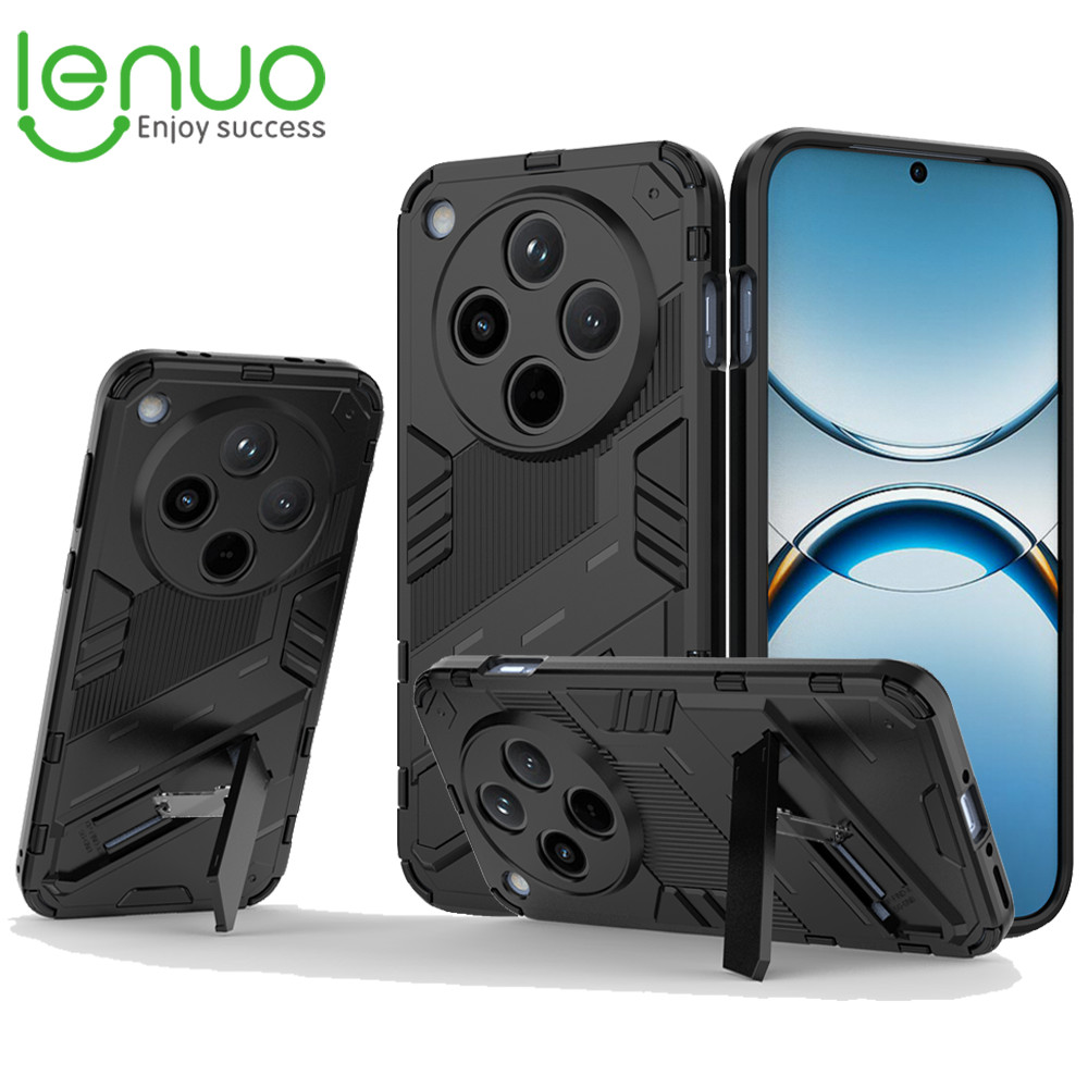 Lenuo พร้อมขาตั้งเคสโทรศัพท์สําหรับ ออปโป้ OPPO Find X8 Pro 5G Case ผู้ถือปลอกแข็งกันกระแทกป้องกันกล้องป้องกันฝาครอบป้องกันการตก