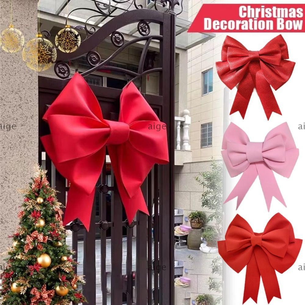 Aige Christmas Giant Bow, 30/50/75 ซม.Handmade Bow Knot Kit, Multi-scene DIY วัสดุคริสต์มาสขนาดใหญ่ DIY Decor ความสะดวก Decor