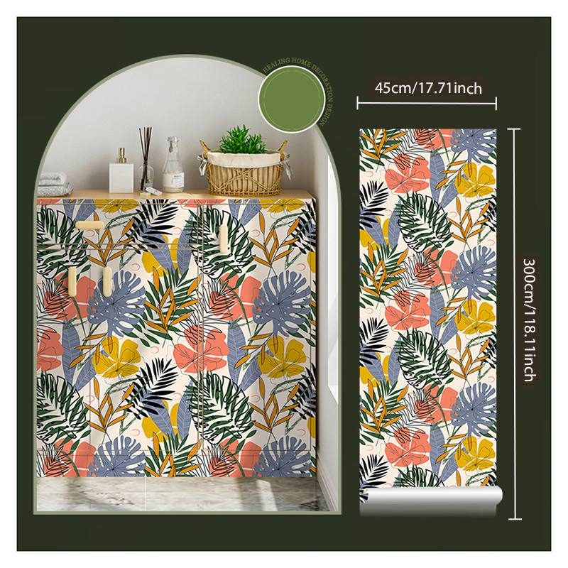 ART HOME วอลเปเปอร์ติดผนัง วอลเปเปอร์ติดโต๊ะ กันน้ํา pvc wallpaper ติดผนัง(45ซม. x 300ซม)