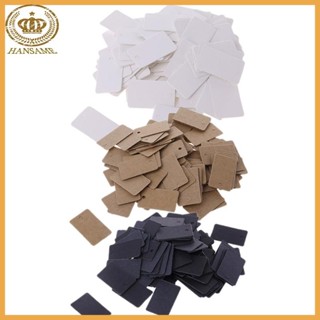 Han 100 ชิ้นการ์ดกระดาษคราฟท์แขวนแท็กป้ายเครื่องประดับแท็กหั…