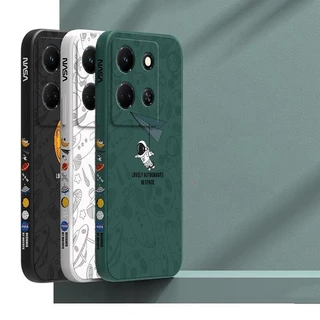 เคส infinix Note 30 5G สีทึบ infinix Note30 ภาพประกอบอวกาศ เคสโทรศัพท์นักบินอวกาศ XTKR