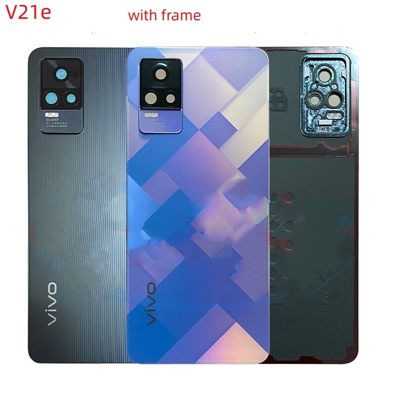 สําหรับ Vivo v21e ฝาหลังแบตเตอรี่กระจกใหม่สําหรับ v21e ด้านหลังประตู