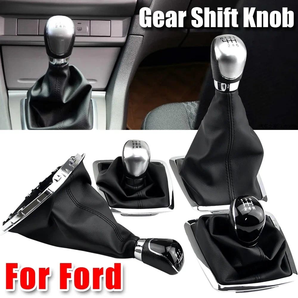 เกียร์ Shifter Knob Lever คู่มือ 5 6 ความเร็วสําหรับ Ford Focus 2 MK2 FL C-MAX 2006-2011MK3 MK4 MK7 