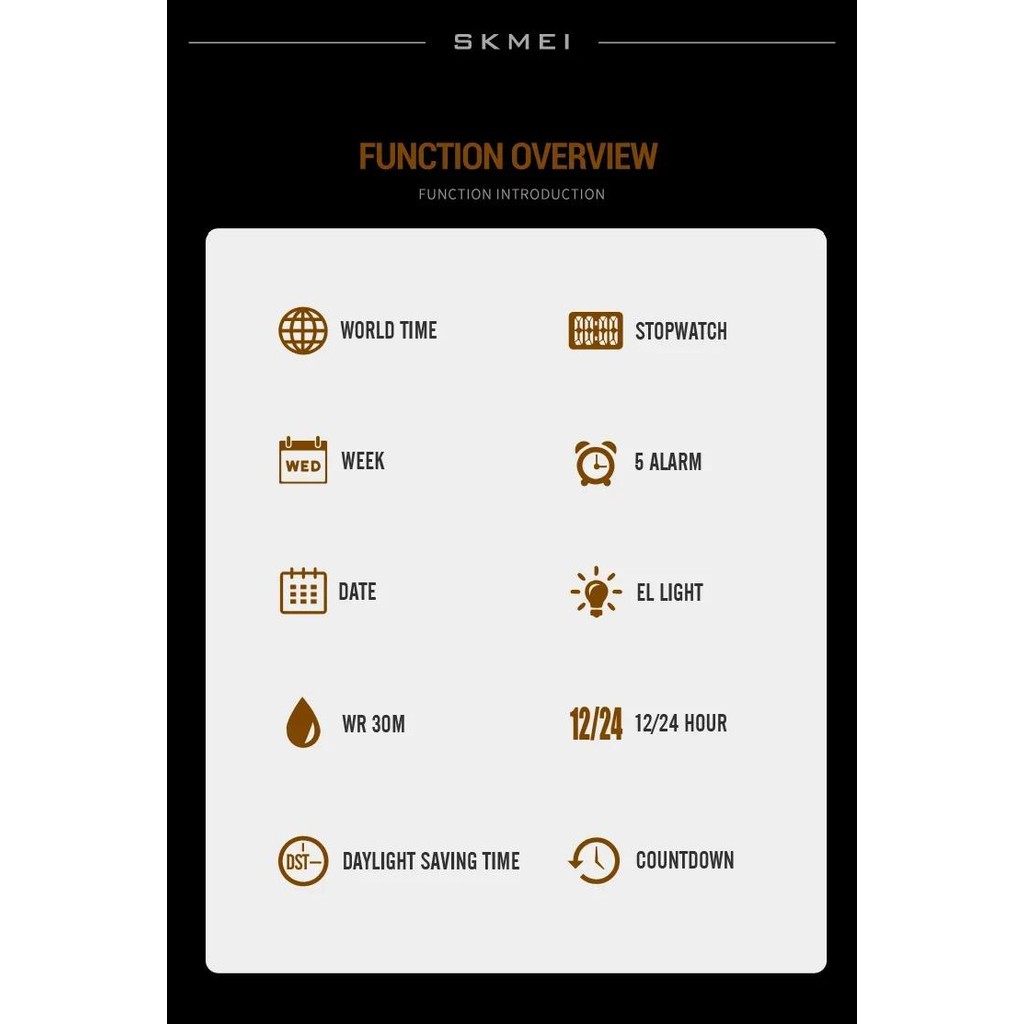 Skmei 2347 Daylight Time Digital Sport นาฬิกาอิเล็กทรอนิกส์สําหรับผู้ชายผู้หญิงนักเรียนกันน้ํากลางแจ้ง Chrono นาฬิกาข้อมือ Reloj