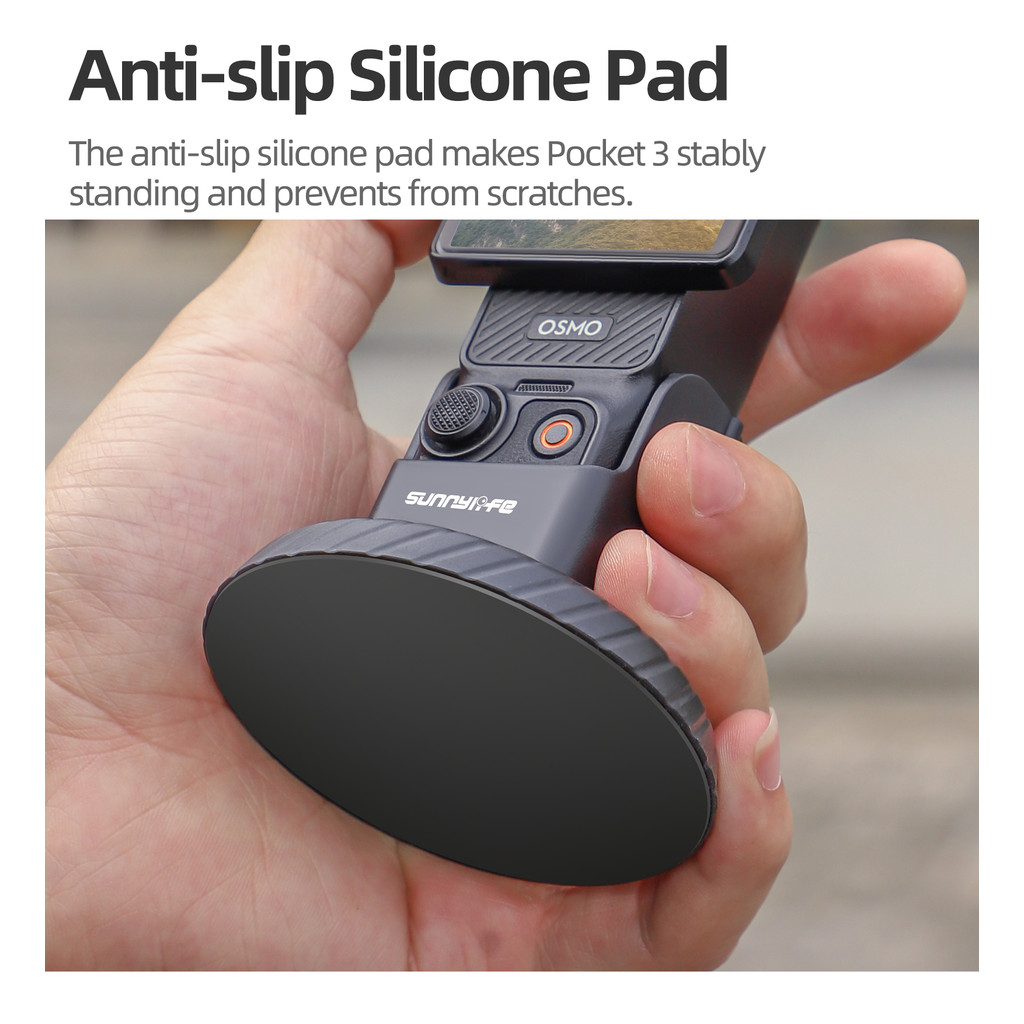 Sunnylife สำหรับ DJI Osmo pocket 3 ฐานแม่เหล็กกลางแจ้ง vlog ยืนเดสก์ท็อปฐานปล่อยอย่างรวดเร็ว