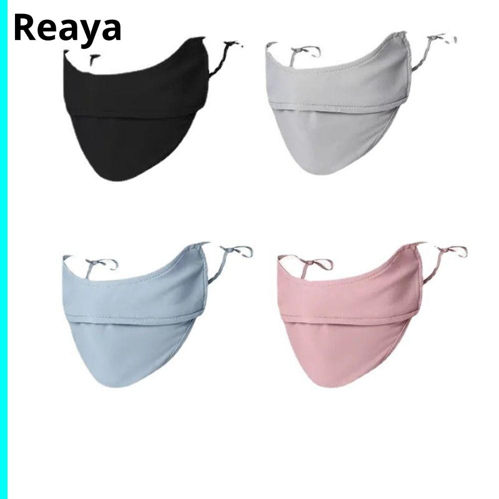 Reaya Sports , ผ้าไหมน้ําแข็งปรับใบหน้า , แฟชั่น UV Sun Protection Breathable Face Scarf ผู้ชาย