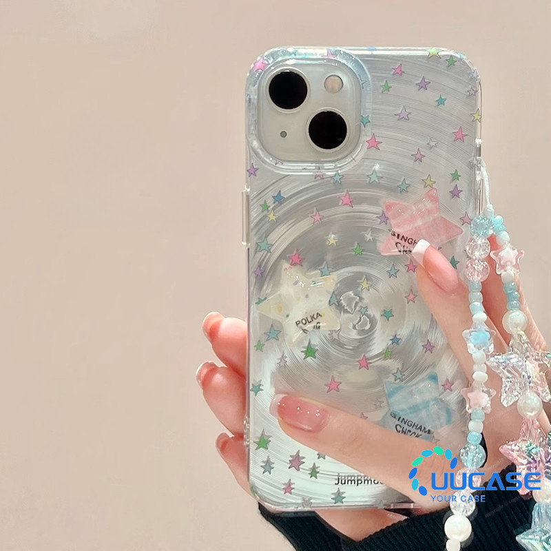 Vortexสีstarเข็มขัดสําหรับiphone 11 12Pro 13 14Plus 15Pro Max 16Plus 16Pro XR XS Max 7 8PlusสาวAnti 