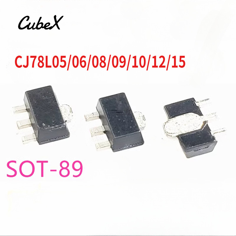 50 ชิ้น CJ78L05 78L06 78L08 78L09 78L10 78L12 78L15 SOT-89 5V-15V Regulator IC
