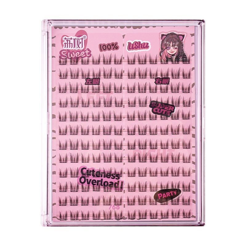 Preferred#[4448Positive Review]Lishu Pure Desire Cat Ears Plus Large Capacity144Cluster False Eyelas